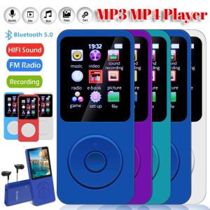 Lecteur 1,8 pouces MP3 MP4 Mini lecteur de musique bouton poussoir Bluetooth 5.0 USB Ebook sport FM Radio étudiant baladeur pour Win8/XP/VISTA