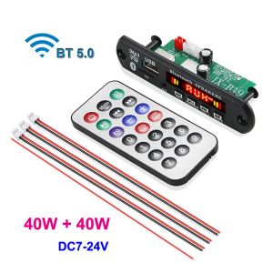 Player 2 * 40W Bluetooth STEREO Audio Digital Power Amplificateur Board Classe D Car diy USB AUX FM Radio Mot mp3 Module Decoder Amp