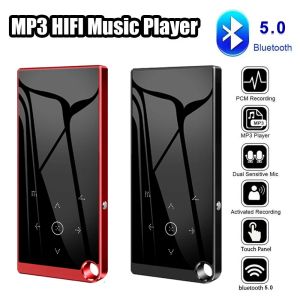 Reproductor Pantalla de 2,4 pulgadas Bluetooth5.0 Reproductor de Mp3 Tecla táctil Audio portátil Música sin pérdidas Hifi Walkman FM/Ebook/Grabadora/Reproductor de vídeo MP4