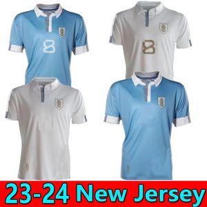 Version 2023 des fans de joueurs Jersey de football Uruguay D.NUNEZ 22/23 L.SUAREZ E.CAVANI N.DE LA CRUZ Chemise de l'équipe nationale G.DE ARRASCAETA F.VALVERDE R.BENTANCUR Uniforme de football
