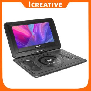 Lecteur icréatif 13,9 pouces portable DVD Player HD Analog TV FM Radio USB SD Card Game 16: 9 écran LCD TFT rotatif pour le bureau à domicile de la voiture