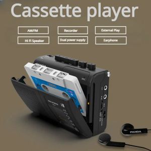 Player Tape Portable Tape Am / FM Radio Retro Cassette Music Music Player Walkman Recassers Walkman avec haut-parleur Prise en charge 3,5 mm