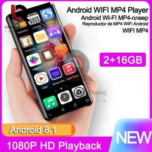 Lecteur WiFi MP3 4 pouces lecteur de musique Bluetooth HiFi MP4 Player avec haut-parleur IPS Tact écran compatible avec Android 8.1 Music Player