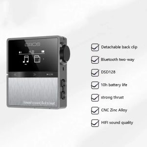 Joueurs 2023 Mini lecteur de musique sans perte Bluetooth Sports DSD Décoding Hifi Music Player Fivergrade Mini Walkman Long Battery Life mp3