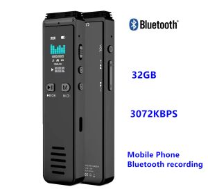 Players Recordier vocal numérique 32 Go Bluetooth 5.0 Appel téléphonique activé enregistrement Smart Noise annulation 3072kbps mp3 Play