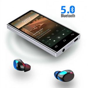Reproductores 4 pulgadas HD Mp3 Mp4 Player Pantalla táctil completa Bluetooth 5.0 Altavoz incorporado Video Reproductor de música Radio FM Grabación Ebook BOX Altavoz