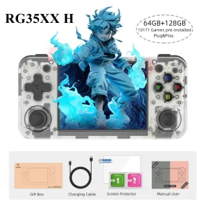 Joueurs Anbernic RG35XX H Console de jeu 3.5 pouces IPS Screen Linux System Retro Handheld Video Game Player 64G 128 Go 5500+ Game Plugplay