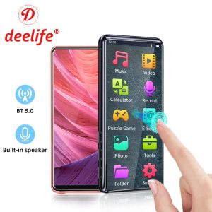 Lecteurs Deelife Mp3 Music Player avec Bluetooth 5.0 Haut-parleur à écran tactile FM Radio Vidéo pour Sports Walkman Portable MP4 Play