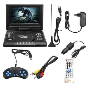 Les lecteurs portables de 7,8 pouces TV Home Car DVD Player HD VCD CD MP3 HD EVD Player avec TV / FM / USB / Game FunctionEU plug