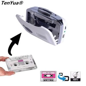 Reproductores Case de cassette portátil para convertidor MP3 para Windows XP / Vista / 7 enchufe y reproduce la unidad flash USB Captura Música de audio reproductor