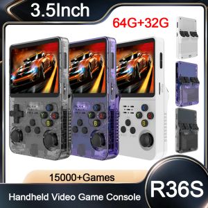 Players R36S Retro Handheld Game Console 3.5 Inch IPS Screen Nostalgic Game Player 3D DualSystem Video Game Console For Kids and Adults