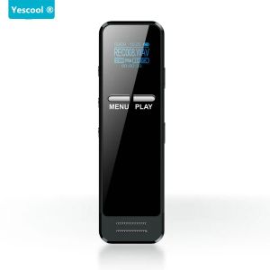 Joueurs Yescool B9 16 Go ultra longue durée débruit HD stéréo compact métal mini portable numérique enregistreur vocal MP3 Dictaphone noir