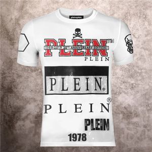 PLEINXPLEIN design TSHIRT Camisetas de diseñador para hombre Rhinestone Skull Men T-shirts Clásica de alta calidad Hip Hop Streetwear Camiseta Casual Top Tees PB 16022