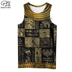 PLstar Cosmos Horus Dios egipcio Ojo de Egipto Faraón Anubis cara Símbolo 3DPrint Unisex Chaleco de verano Camiseta sin mangas Hombre Mujer s 7 220623