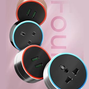 Plugs Herepow Power Track Socket Smart Home Kitchen Appliances Outlet Nouveau type UK EU FR Adaptateur de bougie électrique murale standard avec USB