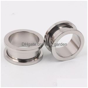 Plugs Tunnels Mix 210Mm 50Pcs Acero inoxidable Sier Ear Tunnel Body Jewelry Flesh Pierce Drop Delivery Dhgarden Dhyvh