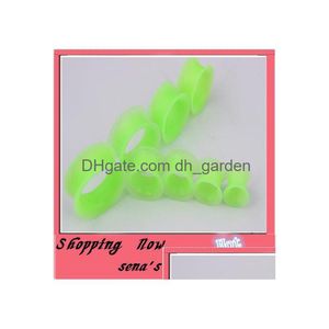 Plugs Tunnels Mix 425Mm 48Pcs Green Double Flare Sile Flesh Tunnel Ear Plug Body Jewelry Pierce Drop Delivery Dhgarden Dhj1Y