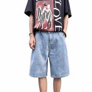 Plus Size 3XL Baggy Shorts Hommes Vintage Loisirs Chic pour adolescents Harajuku All-Match Hommes Pantalons courts blanchis High Street BF t44i #