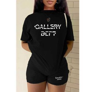 Plus Size Casual Designer Survêtement Pour Femmes D'été De Mode À Manches Courtes T-shirt Shorts Costume Sport Deux Pièces Ensemble