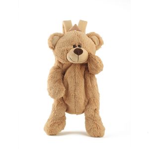 Plush Backpacks 40Cm Children Cute Plush toy Lovely Cartoon Brown Bear Backpack Kawaii School bag girls boys Kindergarten Birthday Festival gift 230227