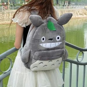 Anime sac à dos en peluche dessin animé chaton sac à dos bébé doux Totoro sac d'école voyage stockage sac à dos enfants enfant noël cadeau d'anniversaire 231108