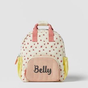 Plush Backpacks Personalized Embroidered Strawberry Kid Backpack Customized Children's Name Schoolbag Gift Baby Stroller Bag Back To School Gift 230821