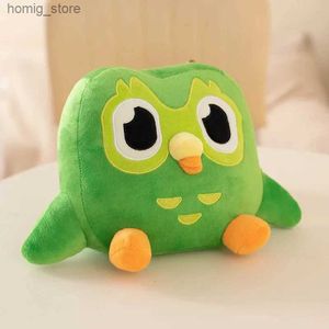 Poux en peluche 1 Green Duolingo Owl en peluche duo duo Duo Cartoon Boulotte Soft remplie Animal Childrens Birthday Gift Y240415