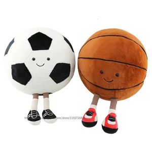 Muñecos de peluche 23 cm Sonrisa Baloncesto Juguete de peluche Bola linda Almohada Coche Hogar Fútbol Muñeca Smiley Ball Vent Throw Doll Decoración interior creativa Regalo 230726