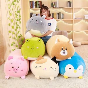 Poupées en peluche 30CM Doux Animal Dessin Animé Oreiller Coussin Mignon Gros Chien Chat Totoro Cochon Grenouille Jouet En Peluche Belle enfants Cadeau D'anniversaire 230329