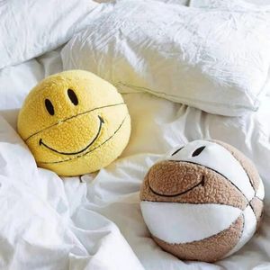 Muñecos de peluche 32 cm creativo lindo sonrisa bola juguete de peluche almohada de baloncesto coche hogar muñeca de baloncesto bola sonriente ventilación tiro muñeca almohada regalo divertido 231016