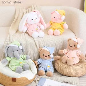 Poupées en peluche mignon petit ours poupée avec oreiller poupée de sommeil bonne nuit petit lapin renard poupée en peluche childrens anniversaire cadeau de salle cadeau y240415