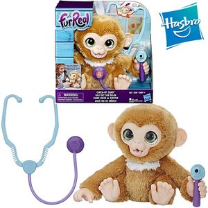 Poupées en peluche FurReal Check up Zandi Monkey, jouets électroniques, animaux musicaux pour enfants, 231129