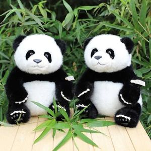 Poux en peluche de haute qualité fait à la main mignon Huahua géant panda en peluche poupée mignonne animale en peluche panda bébé jouet en peluche meilleure fille cadeau j240410