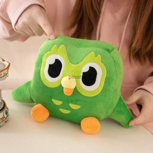 Poupées en peluche Kawaii vert Duolingo hibou en peluche peluche de Duo le hibou dessin animé hibou poupée doux peluche Animal enfants cadeau d'anniversaire