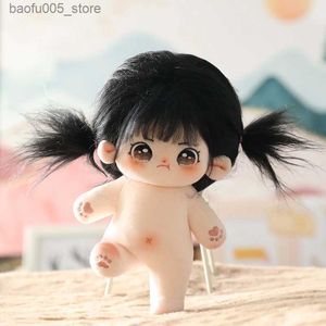 Plush Molls Kawaii Fehipaii Cotton Doll Idol SUPER STAR Figura de muñecas Anime Fat Lindo Expresión Negra Muñeca puede cambiar la ropa Q230913