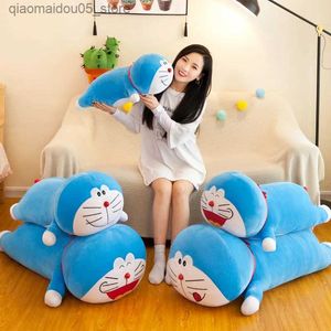Poupées en peluche Grande taille Kawaii Doraemon peluche jouet doux rempli dessin animé animal poupée bleu cloche chat décoration de la maison enfants cadeau de Noël Q240227