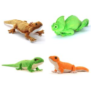 Poupées en peluche Real Life Lézards En Peluche Jouet Réaliste Doux Reptiles Caméléon Jour Geckos Peluches Poupée Cadeaux Pour Enfants 230711