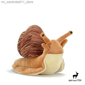 Plush Dolls Snail Snail High Fidelity Anime Plushie Escargot Juguetes Plush Simulación de animales realistas Muñeca Kawai Toy para niños Q231215