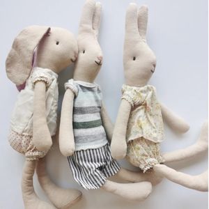 Muñecas de peluche Tiny Bunny Cotton LinenToys Juguete suavizante para regalo de baby shower Premium hecho a mano Boy Girl Cloth Rabbit Plusie 230927