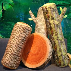 Oreillers en peluche Coussins Jouets en peluche Simulation créative souche d'arbre oreiller en bois coussin d'arbre jouet en peluche dormir oreiller Long Kawaii décor de chambre jouets en peluche 231017