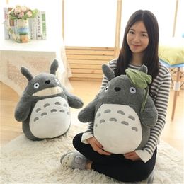 Peluche peluche 30-70CM décor voisin Totoro Animation Lotus poupée poupées jouets feuille oreiller Film ma fille Kawaii chambre noël Qbeaj