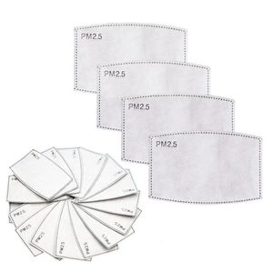 Papier filtre PM 2.5 pour masque anti-poussière anti-brume filtre à charbon actif anti-poussière bouche couverture masques de travail en plein air adultes enfants