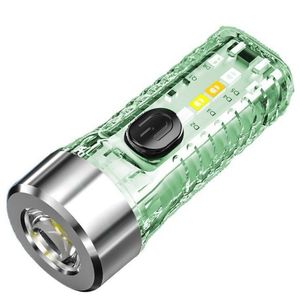 Pocket Mini LED Lampe de poche USB USB rechargeable portable imperméable Blanc de la lumière blanche torche Super petite lanterna avec batterie