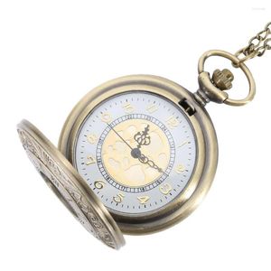 Montres de poche Antique Vintage chiffres romains montre à Quartz boîtier rond pendentif collier chaîne horloge cadeaux XIN-