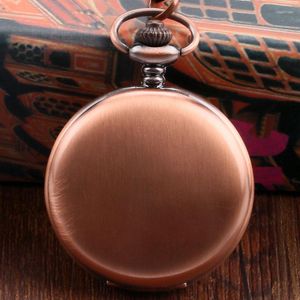 Montres de poche, échantillon, montre en Bronze doré Rose, Fob concis avec chaîne, cadeau d'affranchissement gratuit