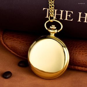Pocket Watches Luxury Gold Quartz Watch Mujeres Reloj de reloj de la cadena