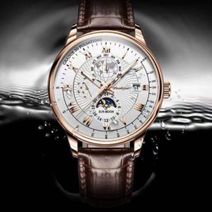 POEDAGAR marque hommes montres de luxe haut d'affaires étanche lumineux Quartz montre-bracelet Sport bracelet en cuir Date horloge Reloj Hombr