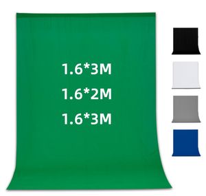 Écran de toile de fond Chromakey Non tissé de fond de Studio de photographie 1.6X3/2/1M noir/blanc/vert pour le matériel d'éclairage Po