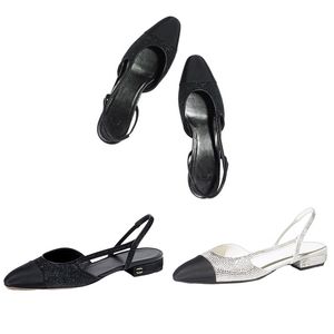 Sandles de punta puntiaguda para mujeres diseñador slingback sandale femme para mujeres sandalias de carreras sandalias de plata plana