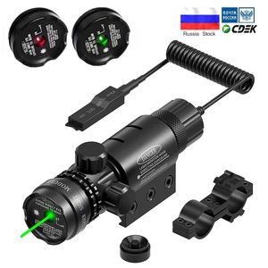 Pointers Hunting Tactical Red/green Dot Laser Sight Adjustable Switch 532nm Mount Laser Pointer Rifle Gun Scope with Point Lazer
